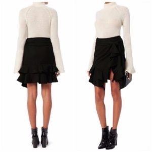 Intermix skirt bow tie ruffle